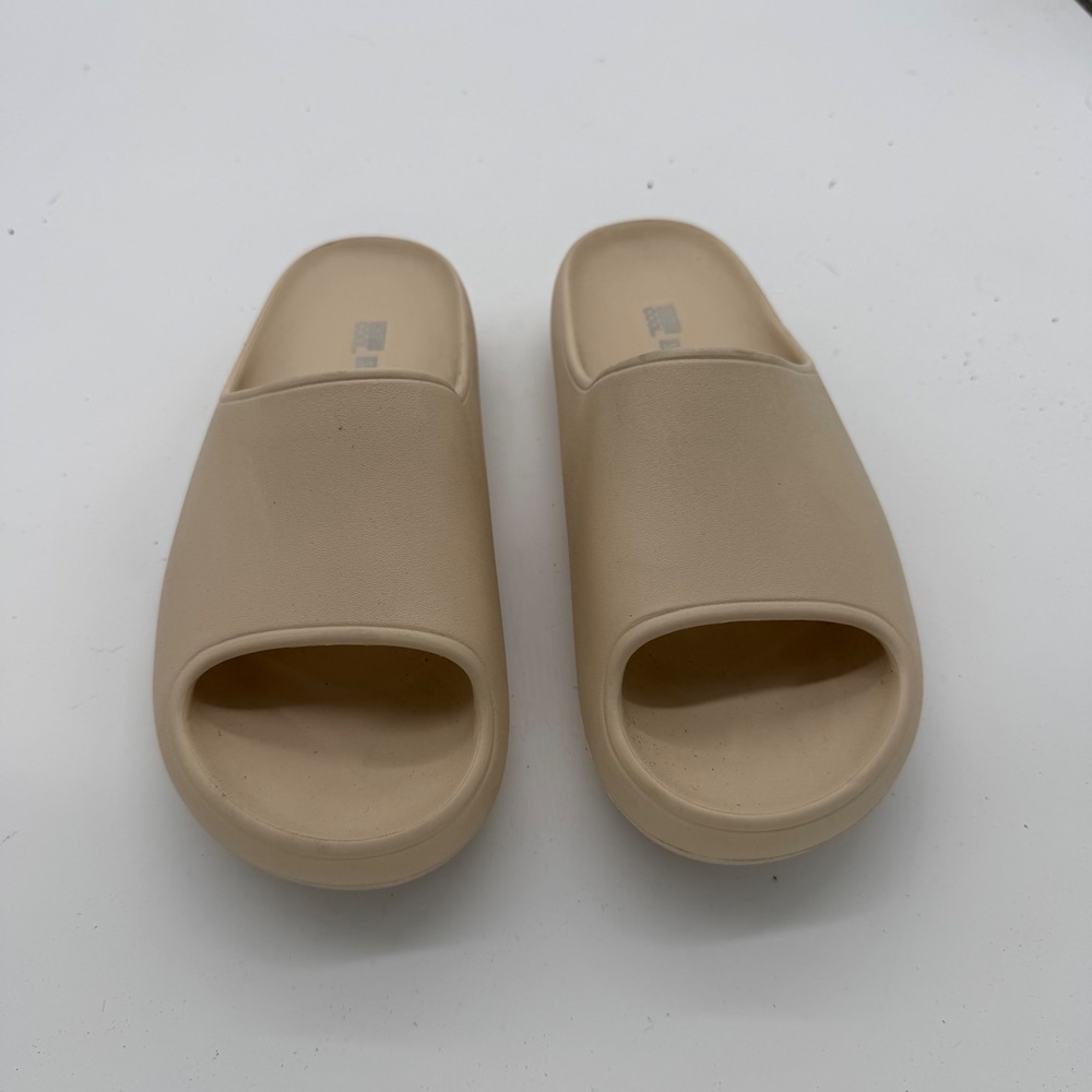 32 Degrees Cool Cushion Slides Tan Mens 4-5 Womens 6-7 Comfort Sandals 3094